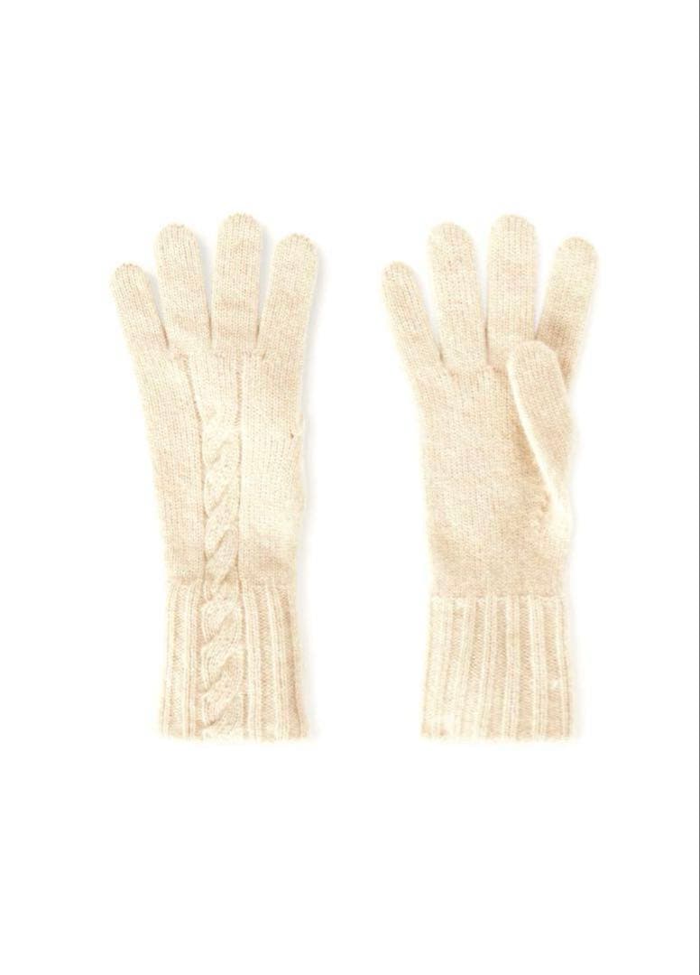 nonbull 様Loro piana ベビーカシミア100% ケーブル編み手袋