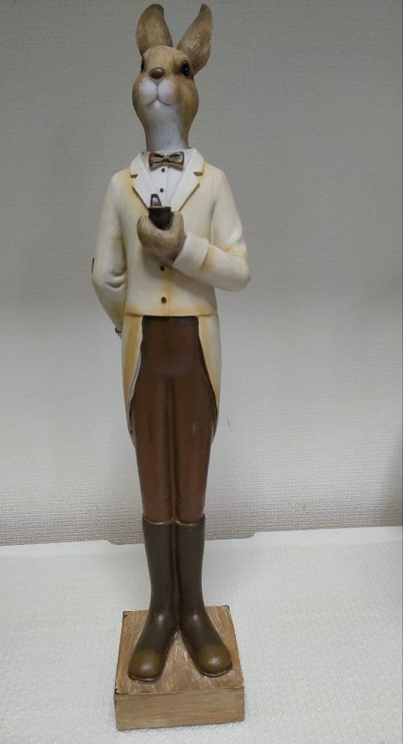 ウサギの 置物 カップル　　陶器製　ヴィンテージ