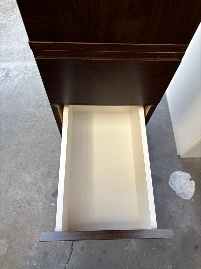 デスクサイド収納ラック ダークブラウン