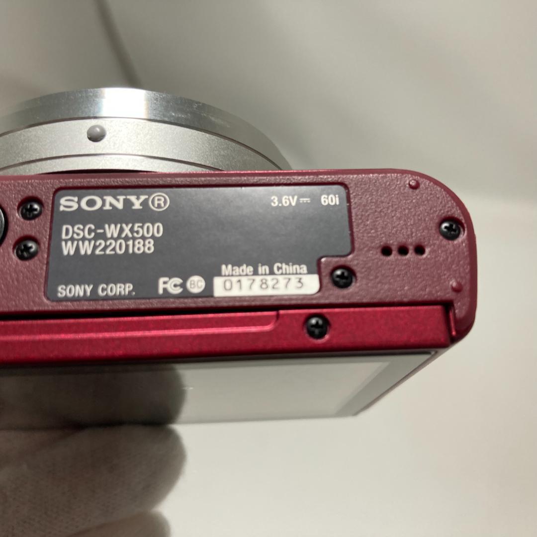 SONY Cyber-shot DSC-WX500 レッド デジカメ カバー付き