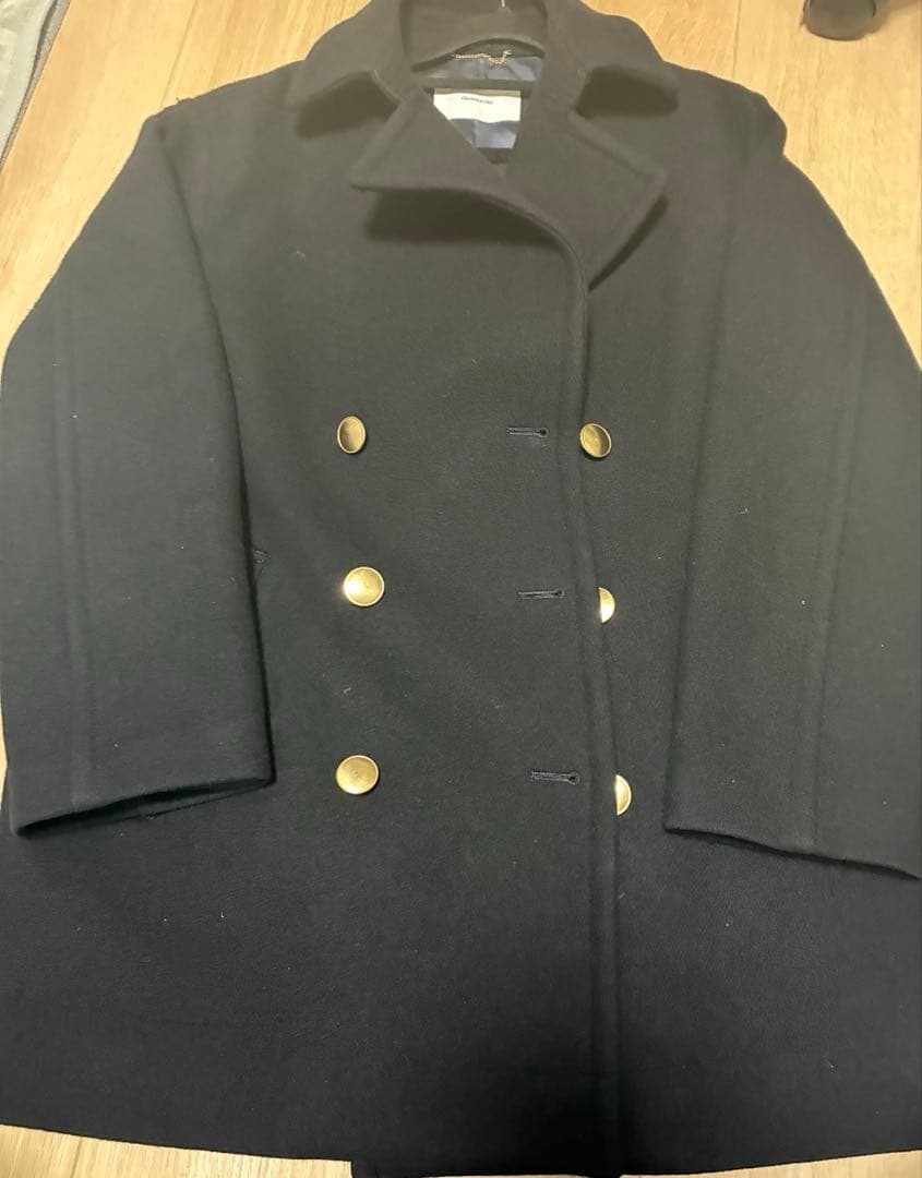 FRAMeWORK ネイビー ダブルブレスト ピーコート