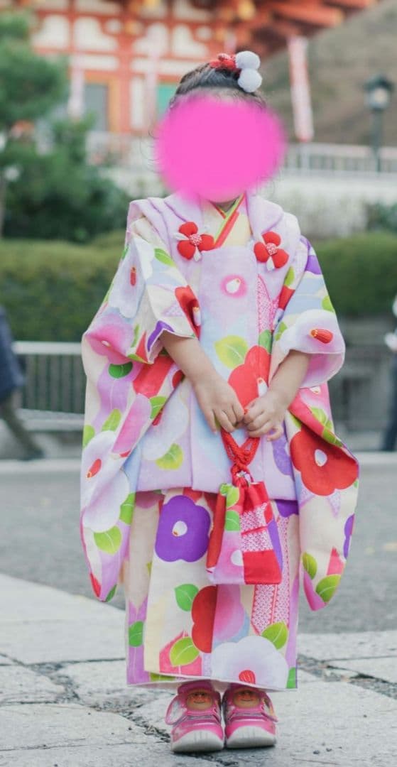 ★美品★七五三 着物セット 子供用 花柄【京都花ひめ】