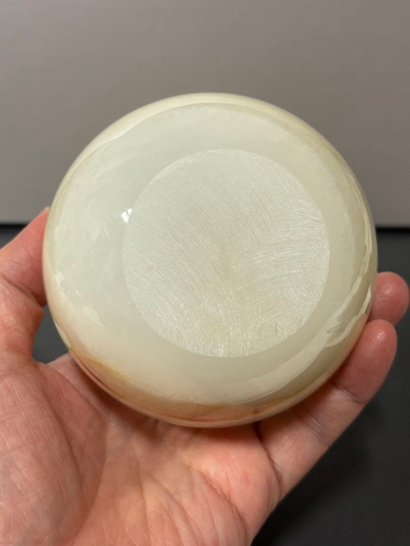 アフガンジェイド　蓋付き壺　630g 天然石の壺