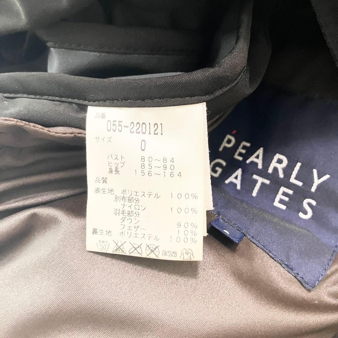 PEARLY GATES レディース ダウンジャケット 0サイズ　ブラック 防寒