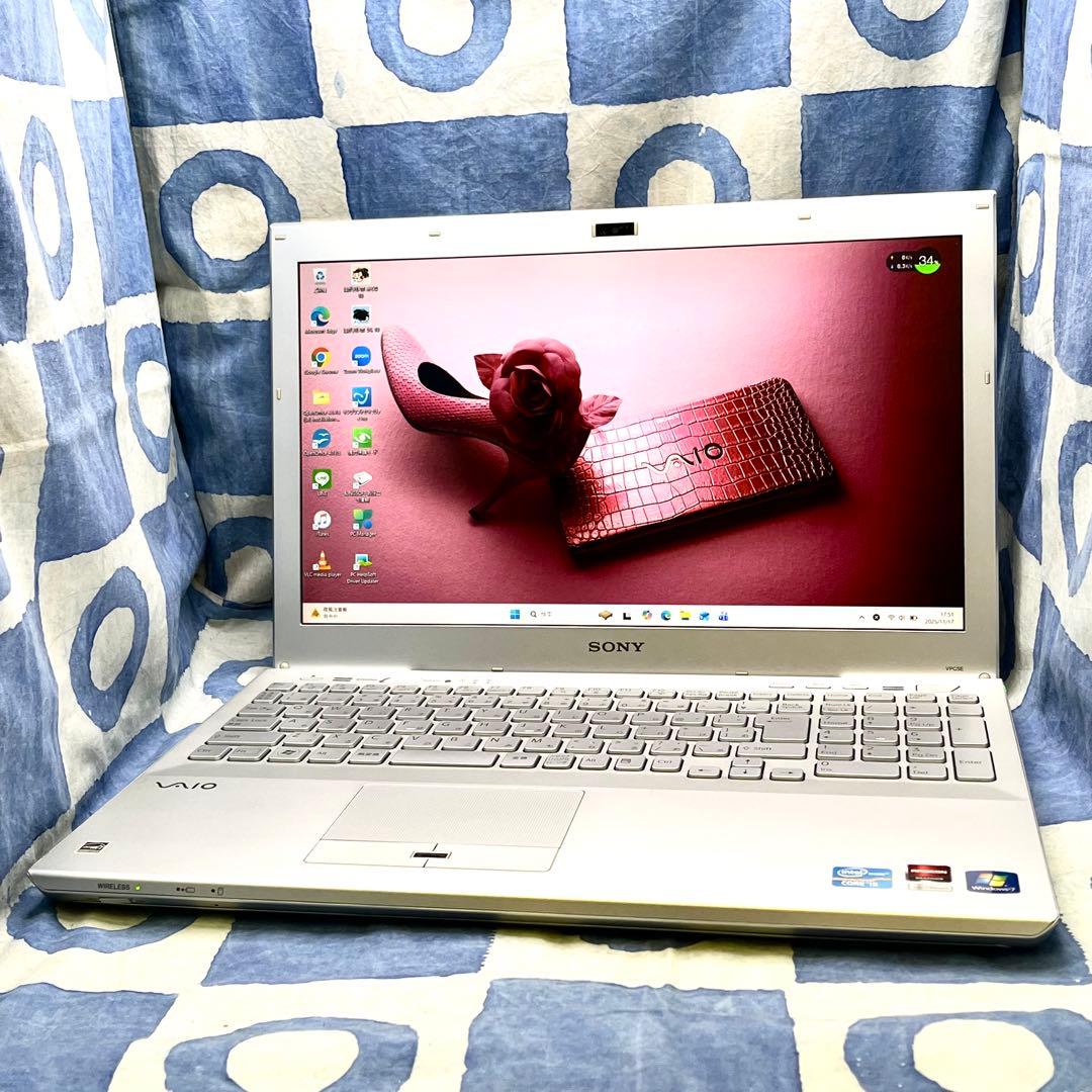 人気VAIO♡快適SSD☆i5☆美しいシルバーPC♪カメラ！Windows11
