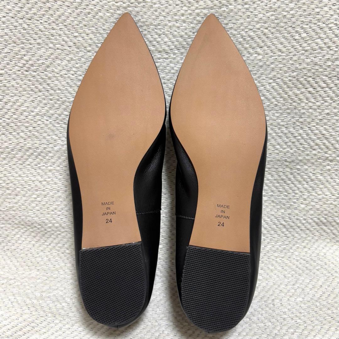専用 Dhyana. 金子綾 現行モデル 本革 ポインテッドフラットシューズ