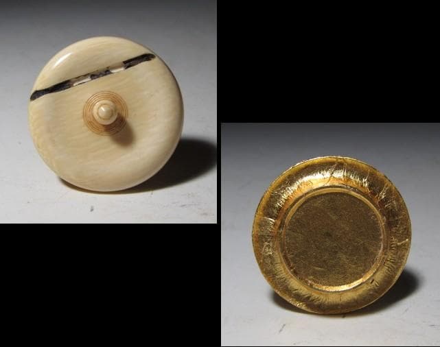 ○古萩茶入「遠山」裏千家六代 六閑斎花押 淡々斎追書 二重箱 替え仕覆k541