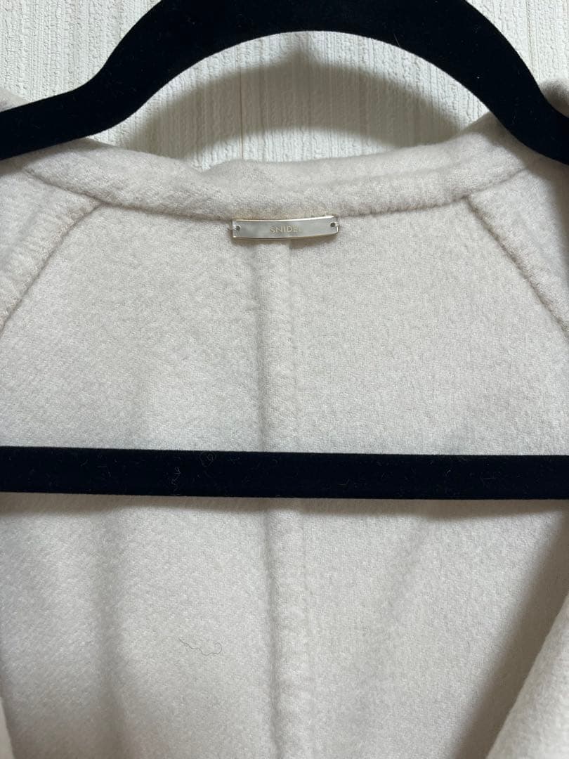 新品未使用　スナイデル　ウロコカシミヤロングコート アイボリー