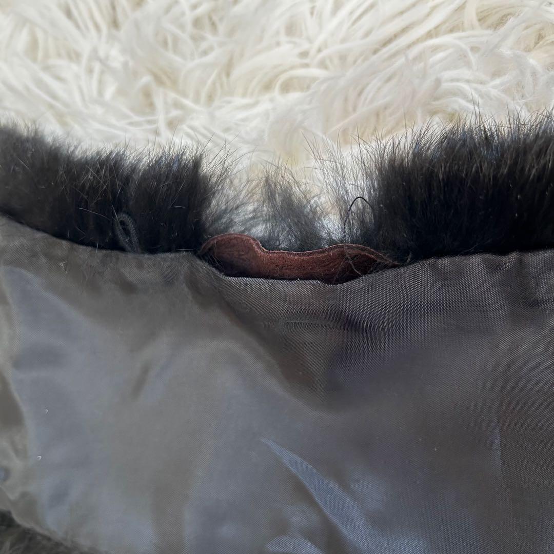 VIVIENNE TAM マオカラー アンゴラコート チャイナボタン ファー付き