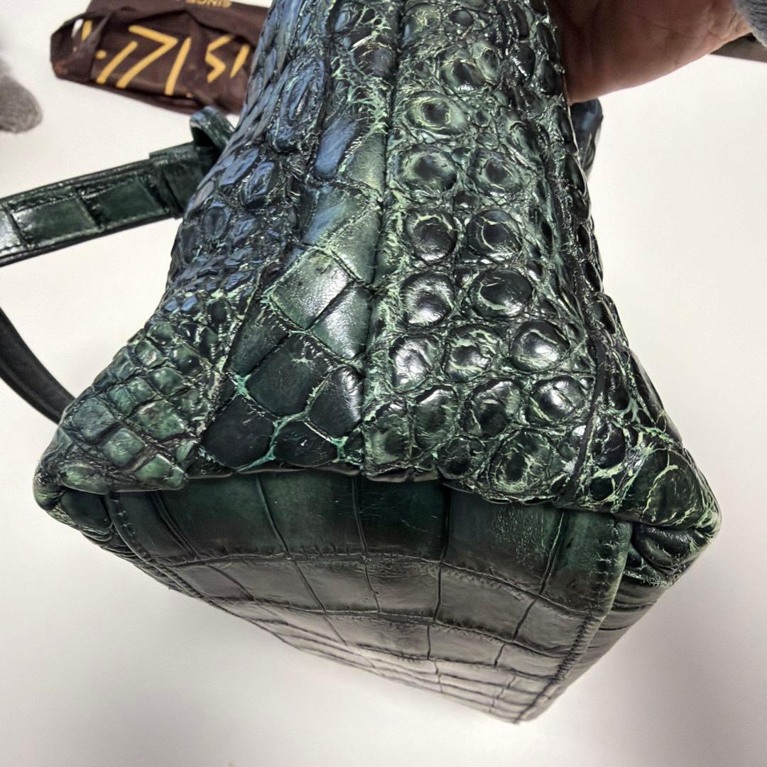 「ぬこさん専用〜ʕ•ᴥ•ʔ」IBIZA ダークグリーン　ハンドバッグ　美品！