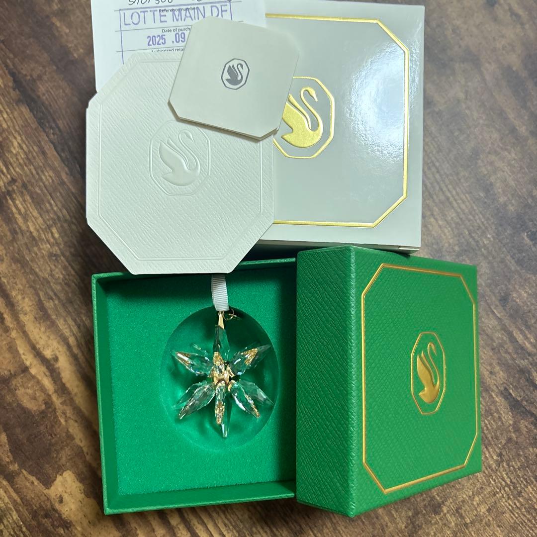 新品★スワロフスキー 2025 クリスマス　3D オーナメント　ホワイト