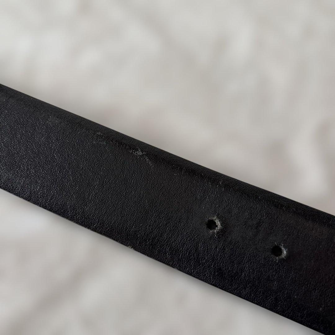 最終値下げ‼︎【美品】GUCCI 黒レザー ベルト ダブルGロゴ