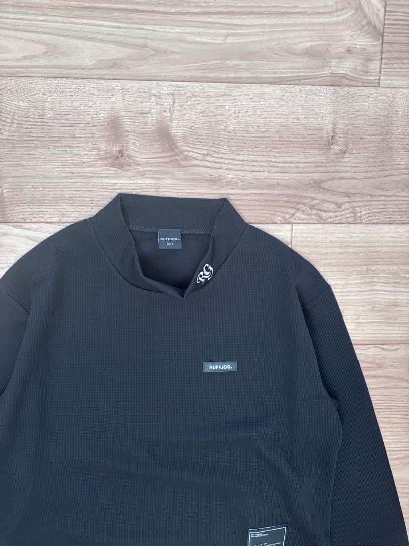 ラフロッグ　サーマルモックネックシャツ　ブラック　S