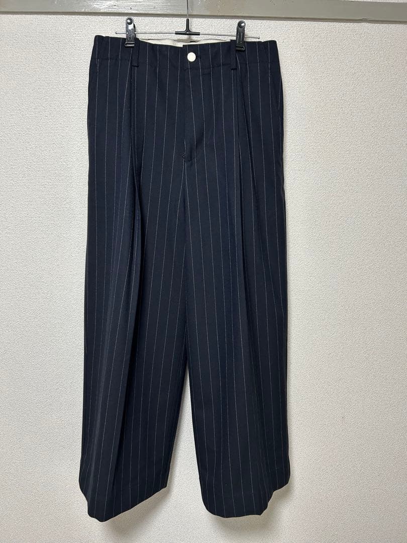未使用beautiful people×GUセットアップ紺 ストライプ