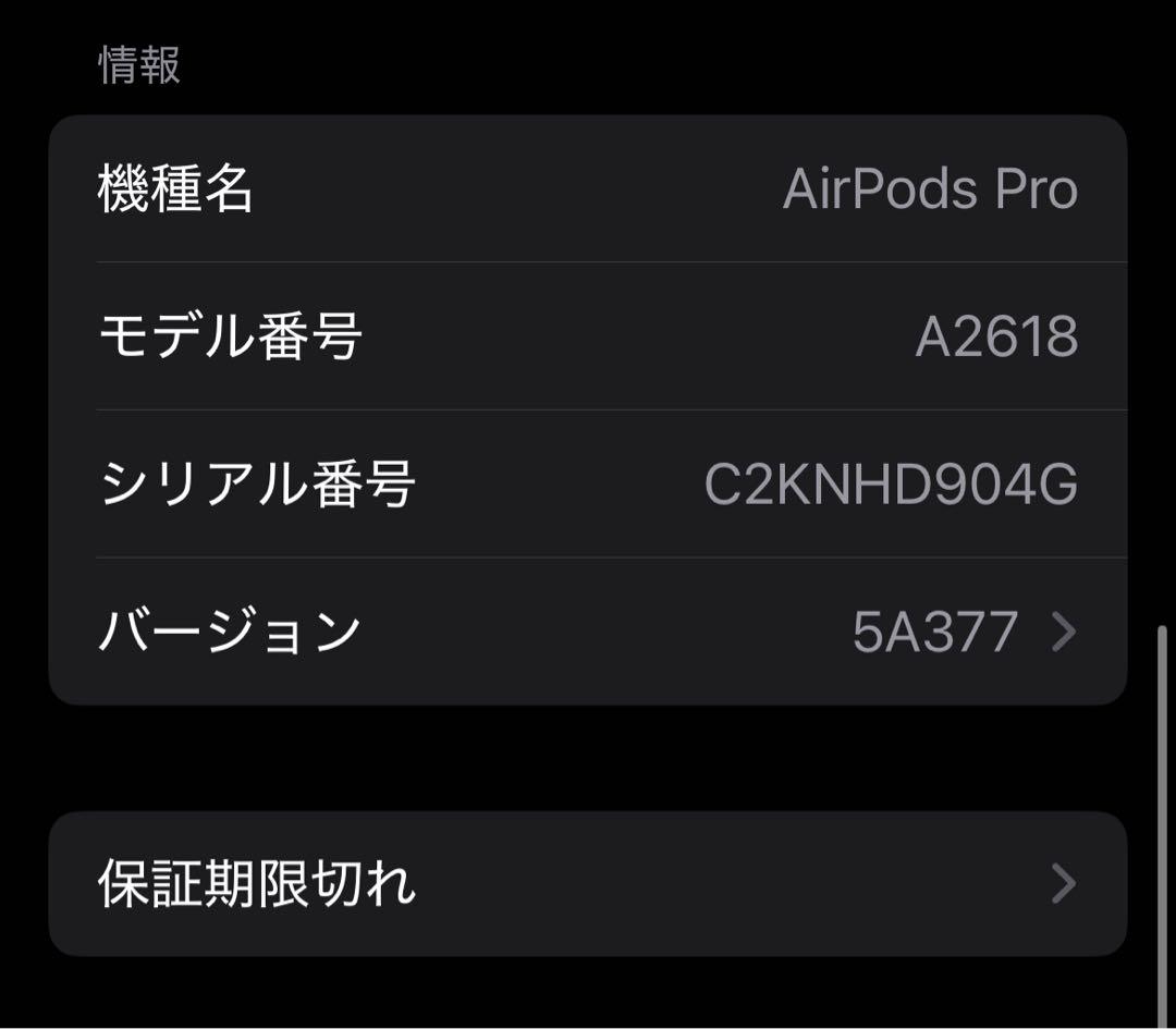AirPods Pro 2nd Generation 本体（第二世代）