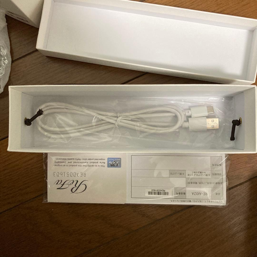 未使用 ストレートフィンガーヘアアイロン スタンド付き　 ホワイト