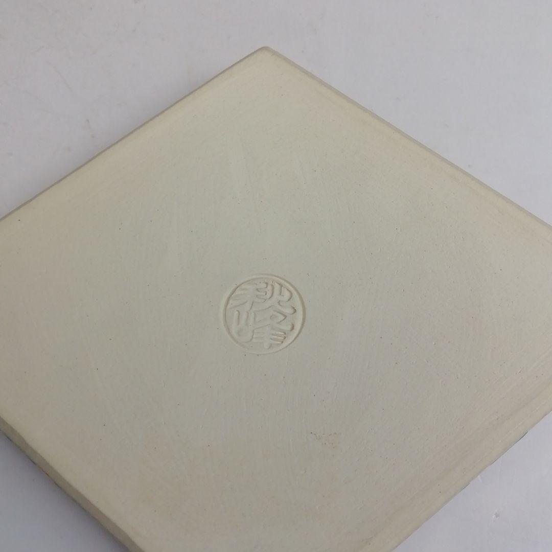 Ｔ９００　香合　『仁清　菱柳桜絵』『中村秋峰 造』　共箱　茶道具