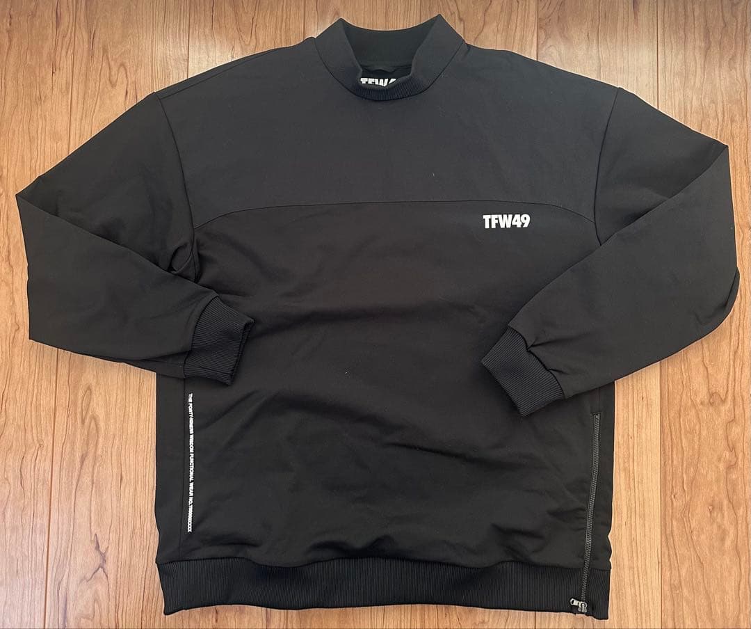 TFW49 HALF MOCKNECK TEE XL BLACK 最終値引
