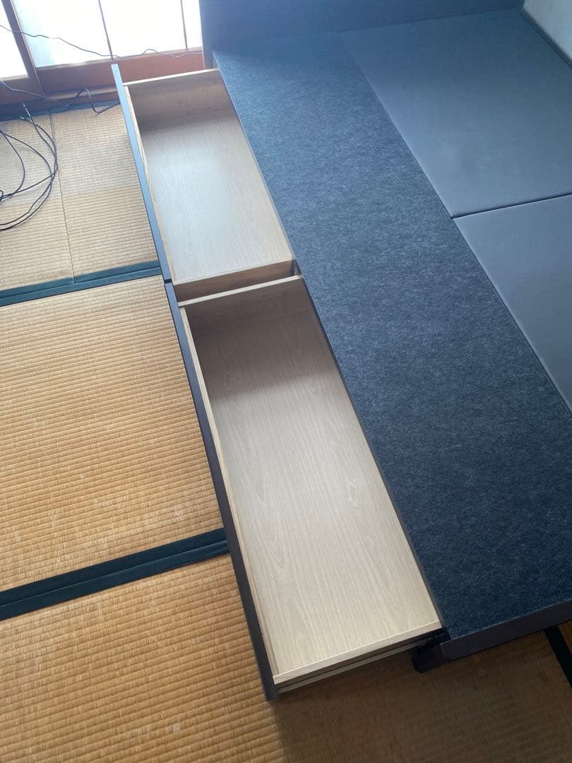 りゅうシモンズ セミダブルベッドフレーム 引き出し付き ダークブラウン