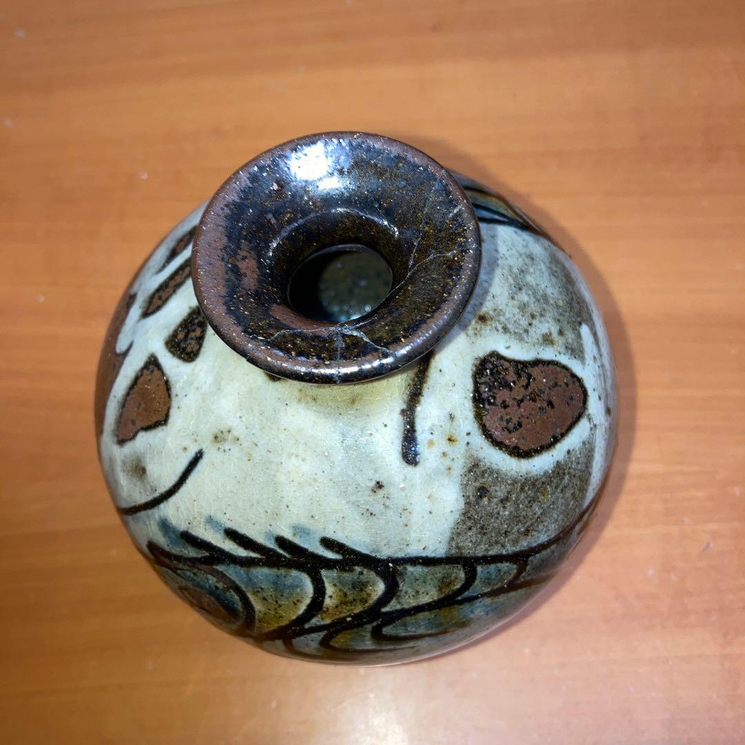 沖縄　人間国宝（故）金城次郎の長男（故）金城敏男作品　徳利or一輪挿し