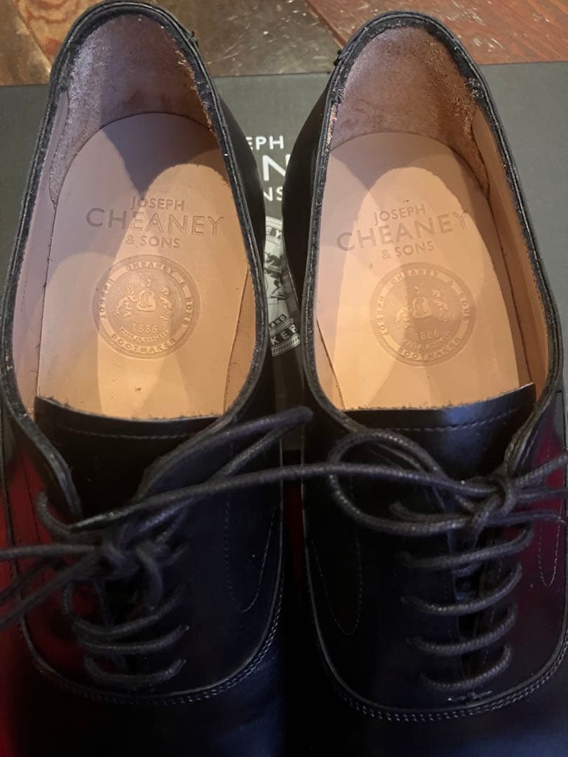 JOSEPH CHEANEY ALFREDジョセフチーニーブラックレザーシューズ