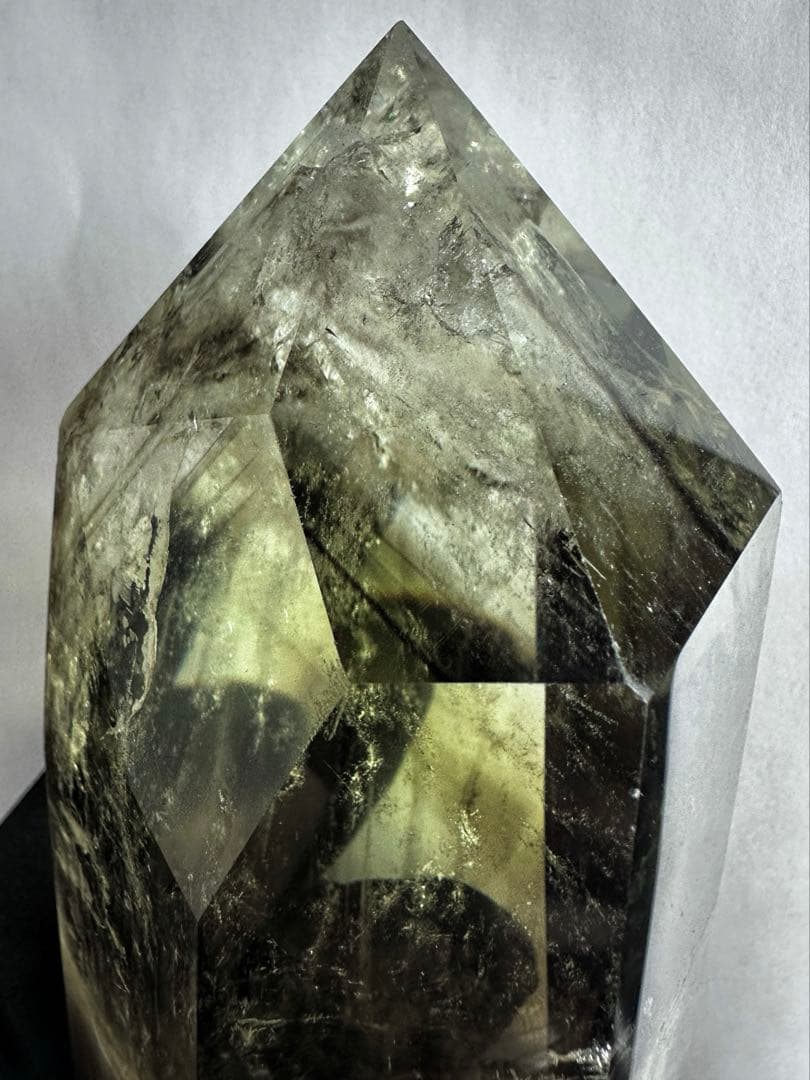 【開運 魔除】巨大❗️ファントムレインボー煙水晶スモーキーシトリン六角柱A1187