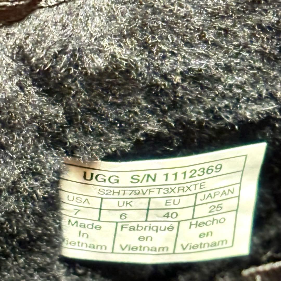 UGG アグ スエード サイドジップ ショートブーツ 黒 ブラック25cm