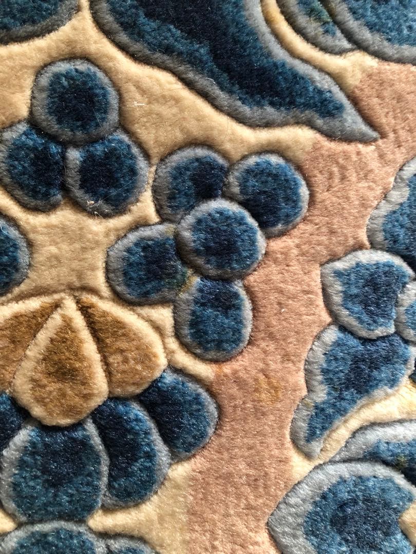 山形緞通 オリエンタルカーペットえびかずら宝相華 80×150