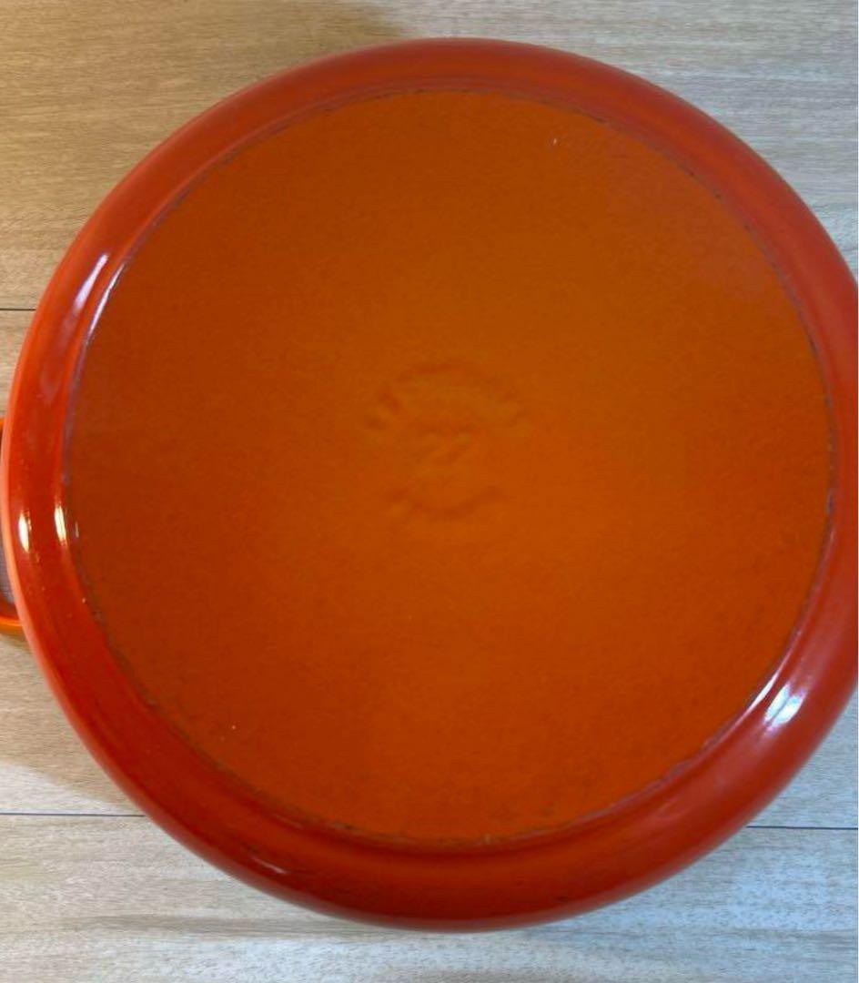 LE CREUSET ココットロンド　 両手鍋 オレンジ　22センチ