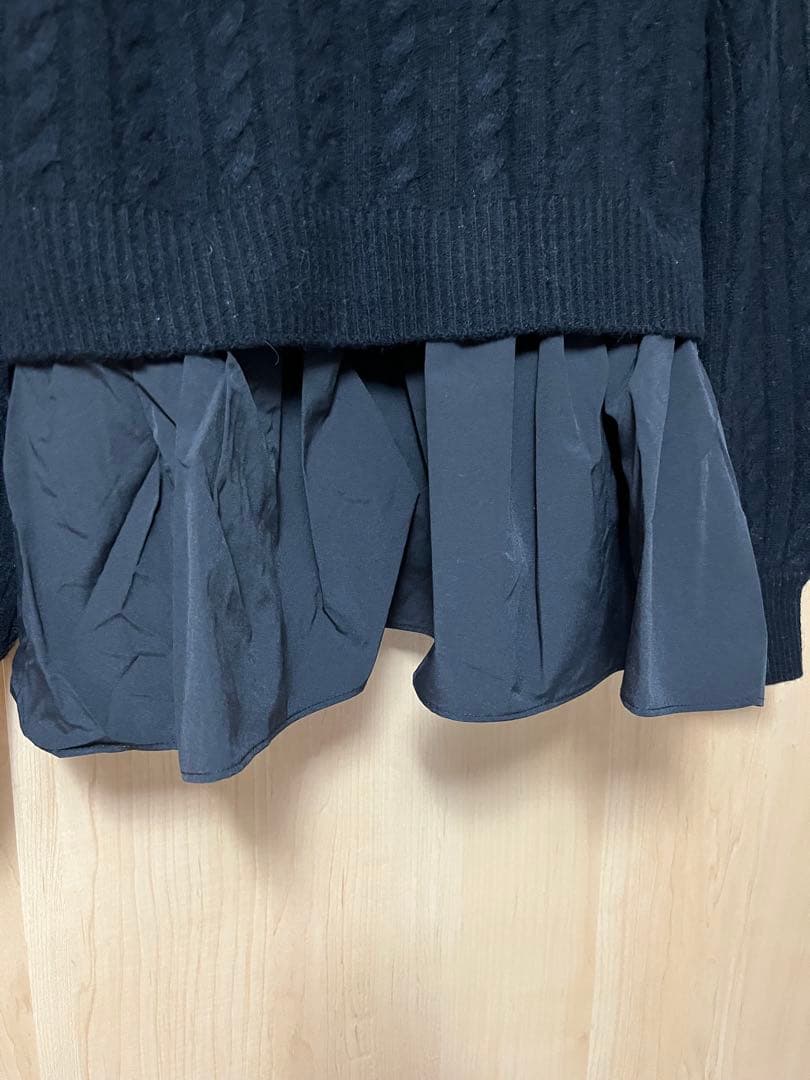 お値下げ❣️ジャスグリッティウールカシミヤペプラムカーデ　Mサイズ