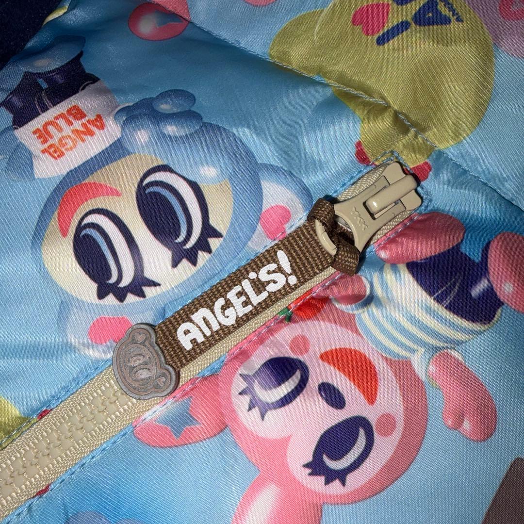 ANGEL BLUE フード付きリバーシブルダウンジャケット　Lサイズ(160)