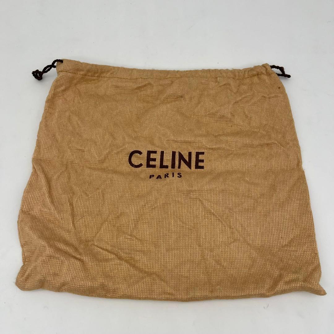 CELINE ショルダーバッグ 斜めがけ サークルロゴ 黒 レザー 保存袋付き