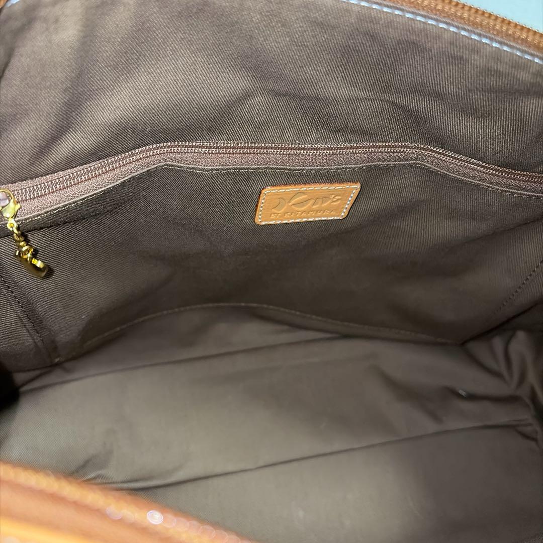 【美品】Kitamura キタムラ 緑スエード ハンドバッグ ポーチ付き 限定