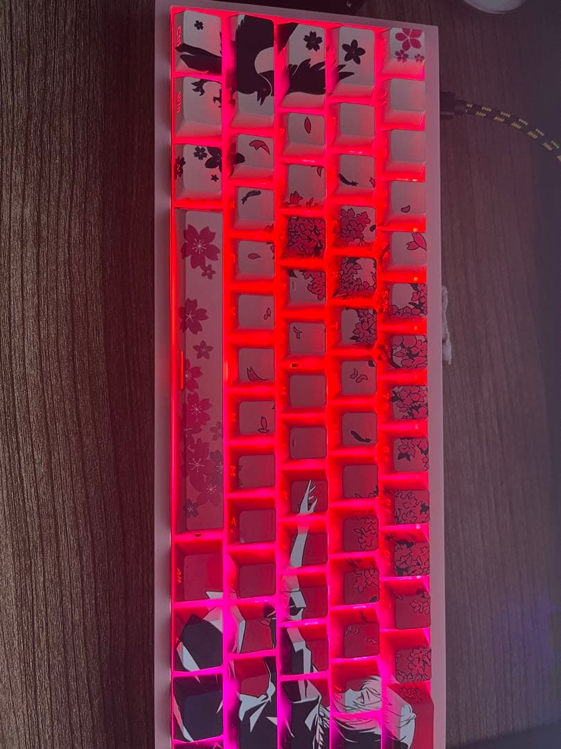 wooting60he+ raven sakuraキーキャップ