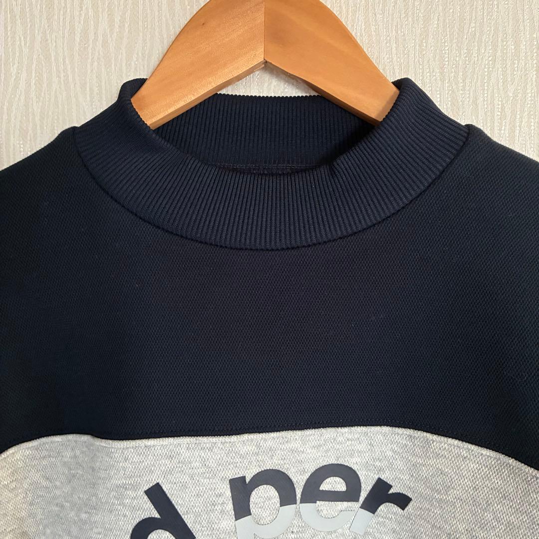 美品 and per se アンパスィ ネイビー スウェット M ゴルフウェア