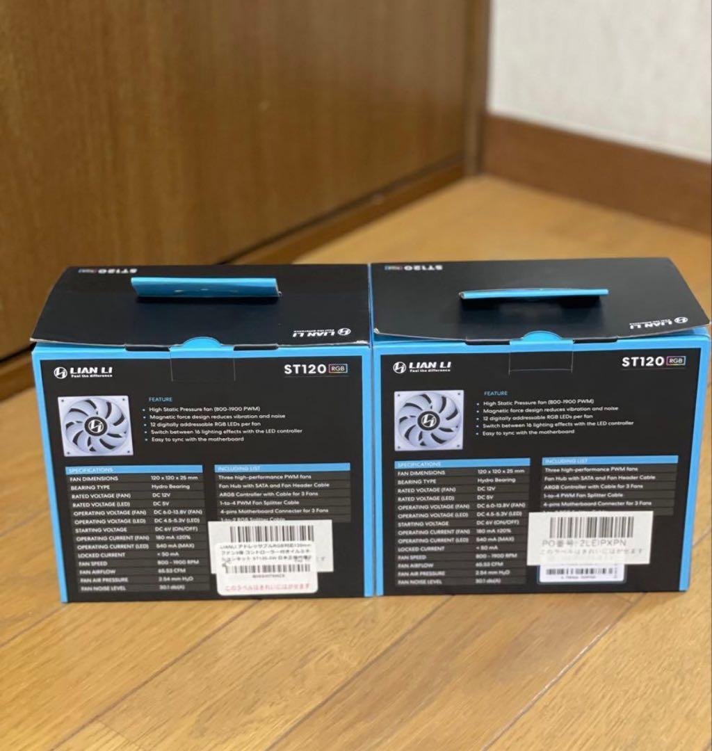 リアンリー　ST120 RGBファン　3個入り×2箱セット　ホワイト