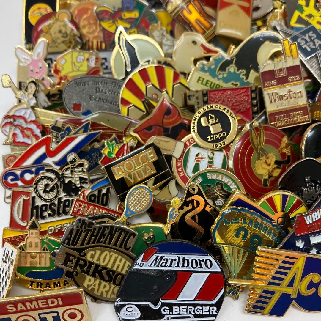 フランス雑貨★ピンバッジ大量200個セット★タバコ　コカコーラ　ジッポライター