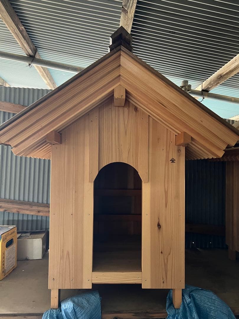 【価格相談可】一点物　オリジナル木製犬小屋　木造家屋　和風　屋外屋内室内 ペット