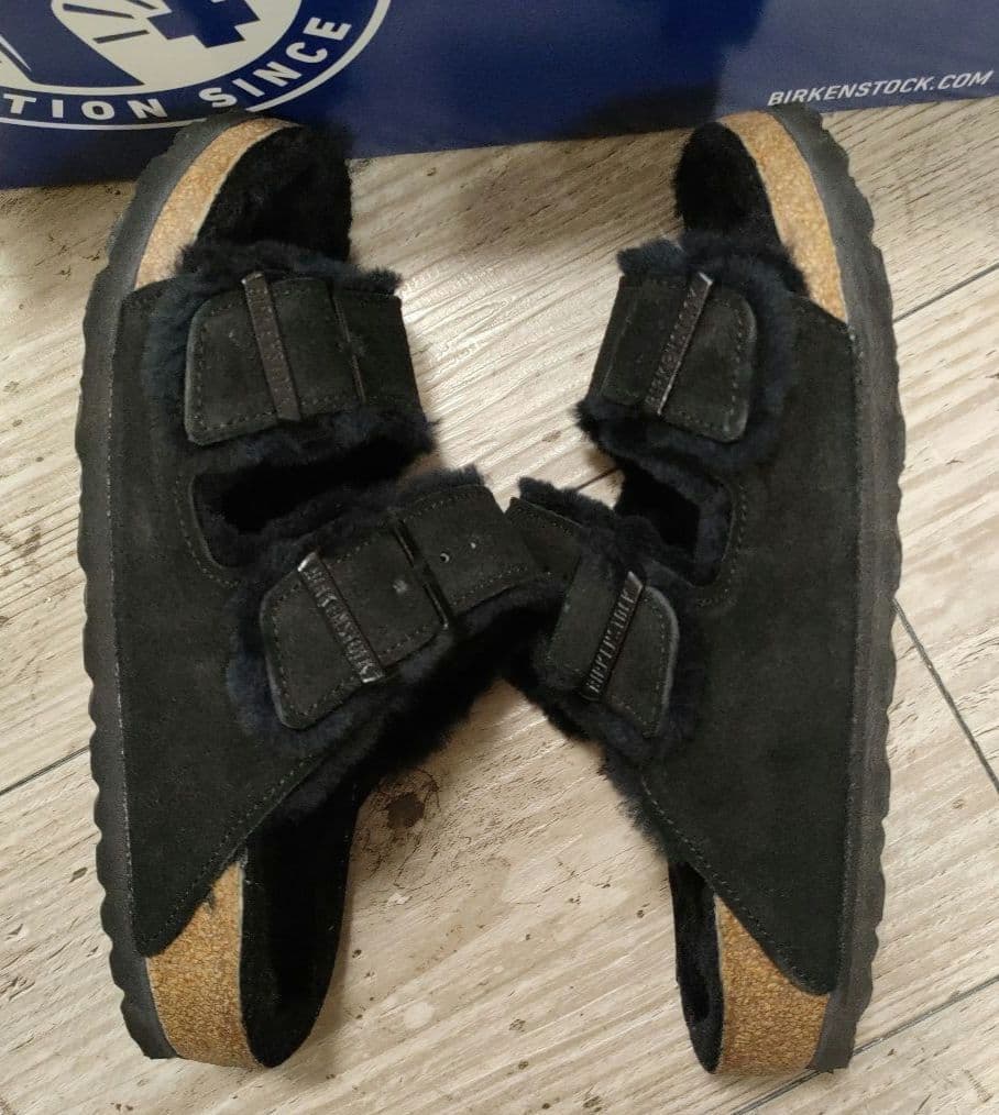ビルケンシュトック アリゾナファーサンダル ブラック37
