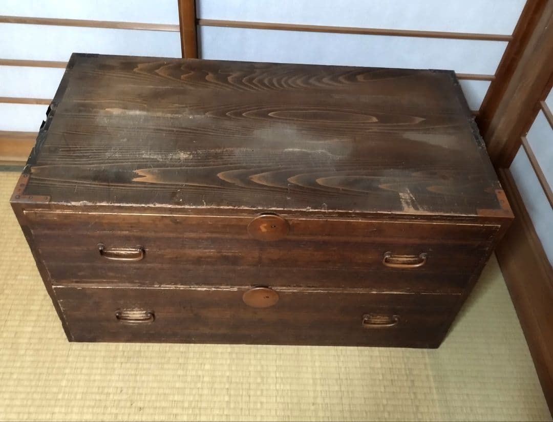 ビンテージ チェスト 箪笥 テレビ台 ローボード シャビー 昭和レトロ