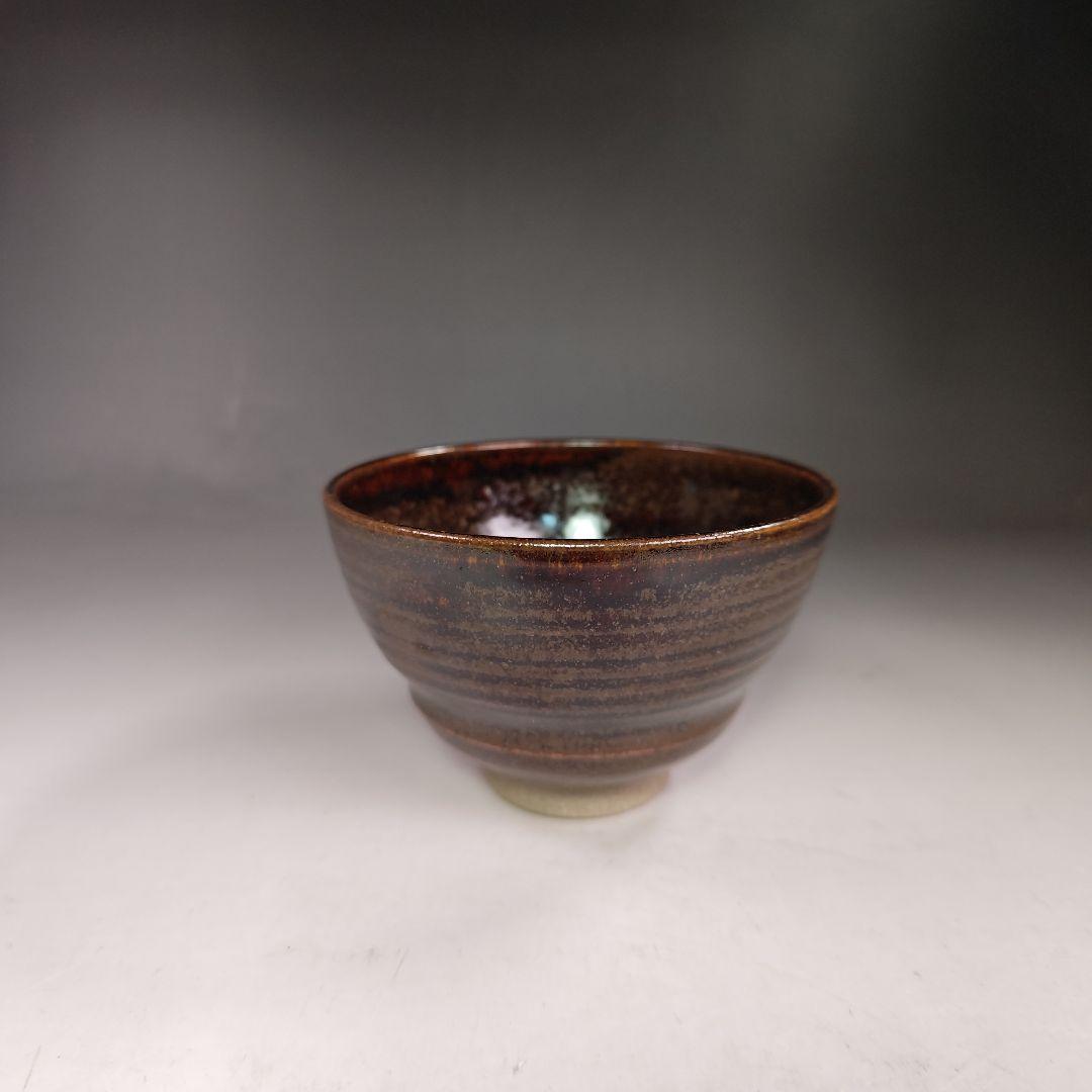 イ359 茶碗『膳所焼胴〆茶碗　共箱』『淡海ぜぜ　陽炎園造』抹茶碗　茶道具