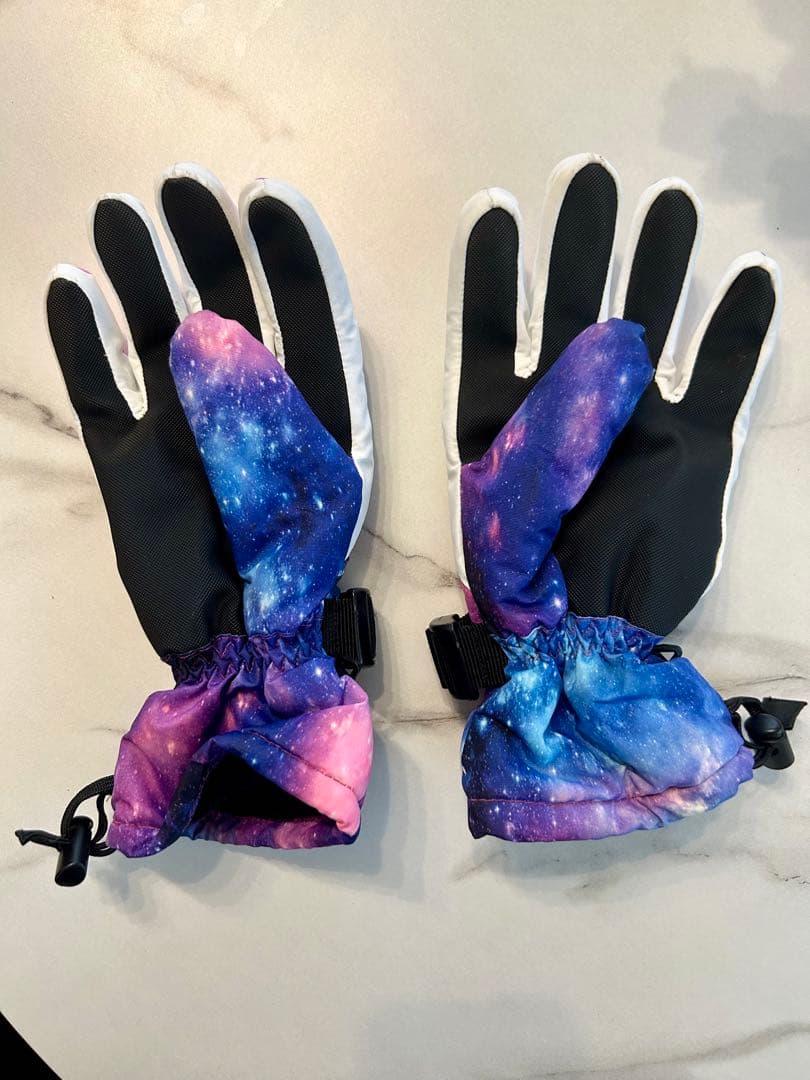 スノーボード/スキーウェアセット マルチカラー&ラベンダー+手袋