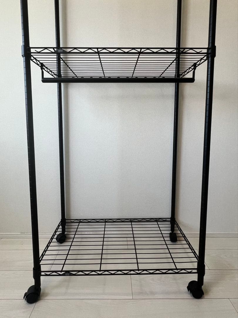 ドウシシャ ルミナス ノワール ハンガーラック 2段 幅81cm 組立説明書有り