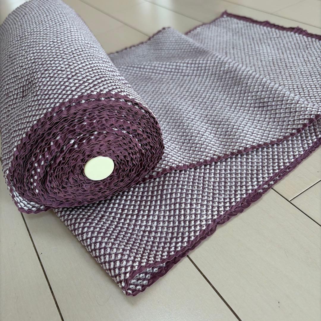 い*え様 ■T3843■未使用品■正絹■紫色　総絞り　疋田絞り　反物　一反