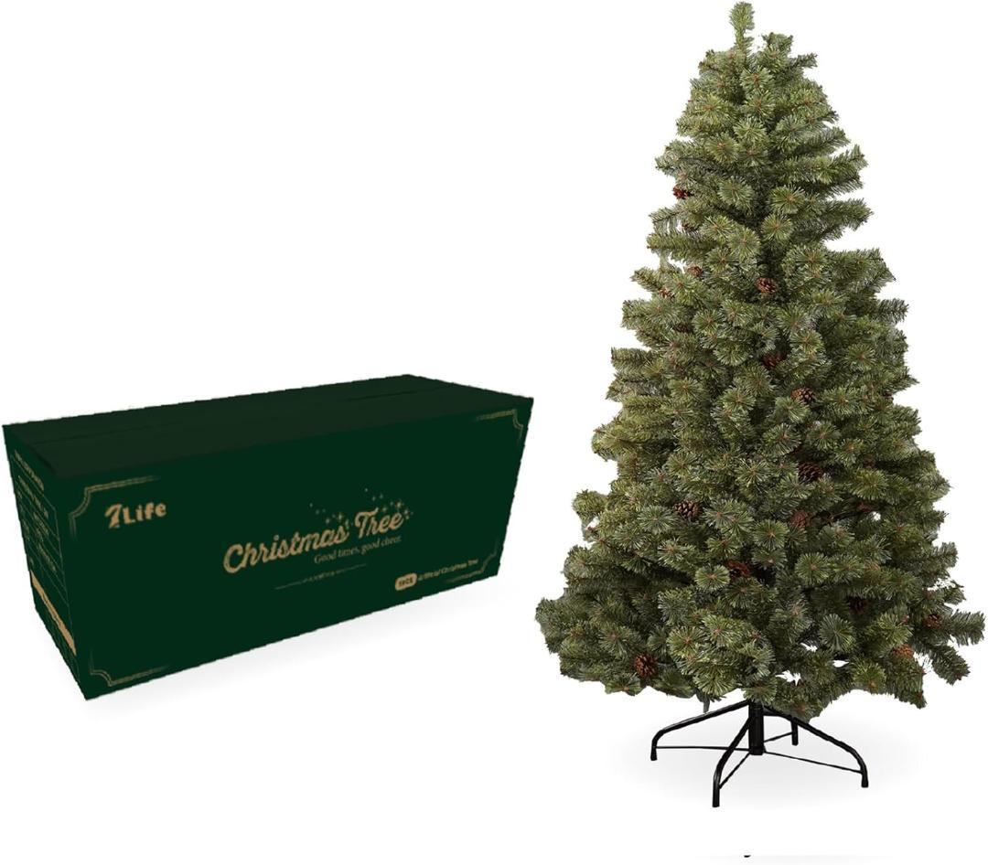 クリスマスツリー 150cm 松ぼっくり付き 北欧風 おしゃれ4脚スタンド