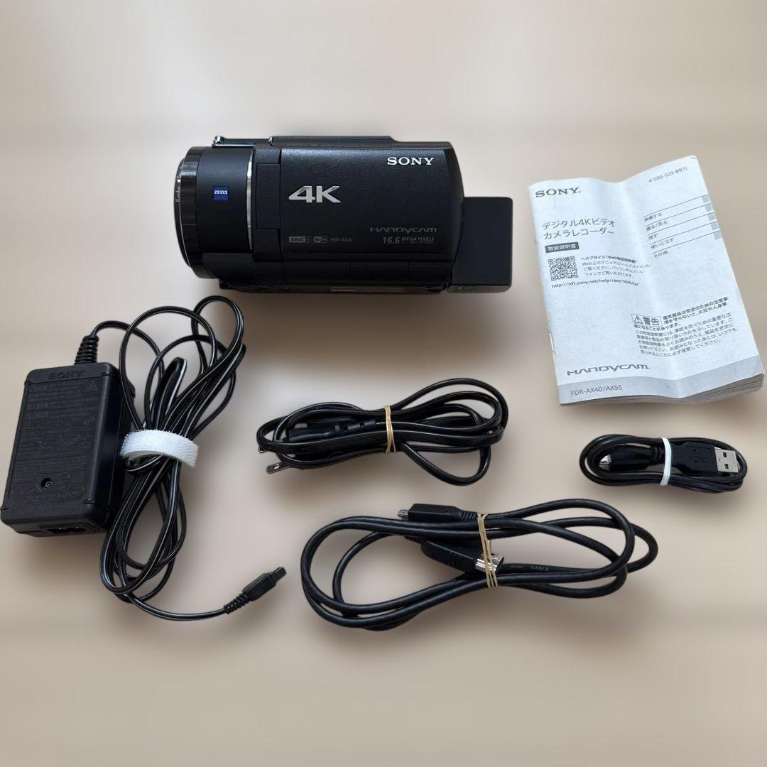 SONY 4K ハンディカム FDR-AX40本体 難あり