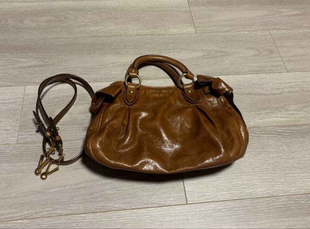 最終価格！！miumiuブラウンレザー ハンドバッグ