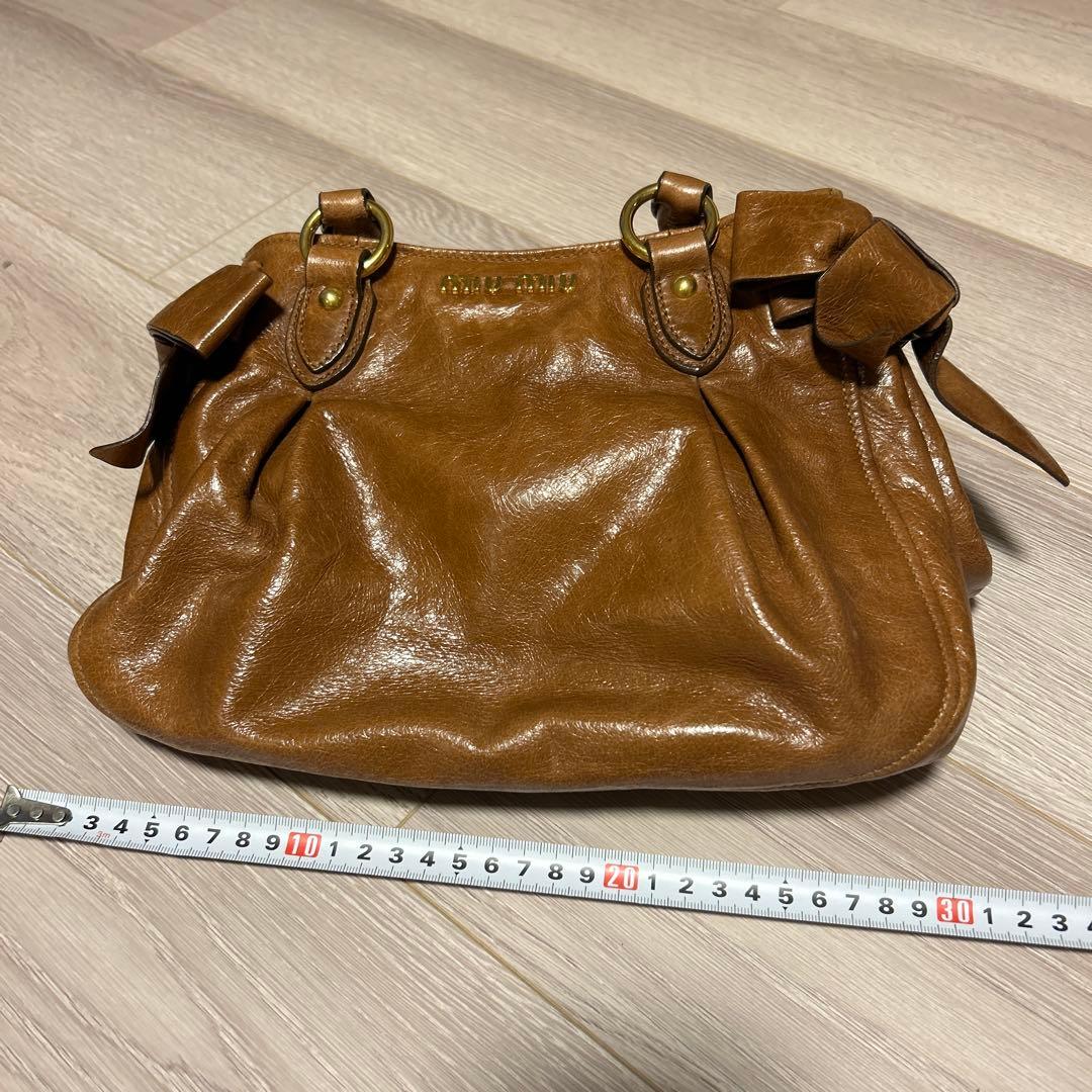 最終価格！！miumiuブラウンレザー ハンドバッグ