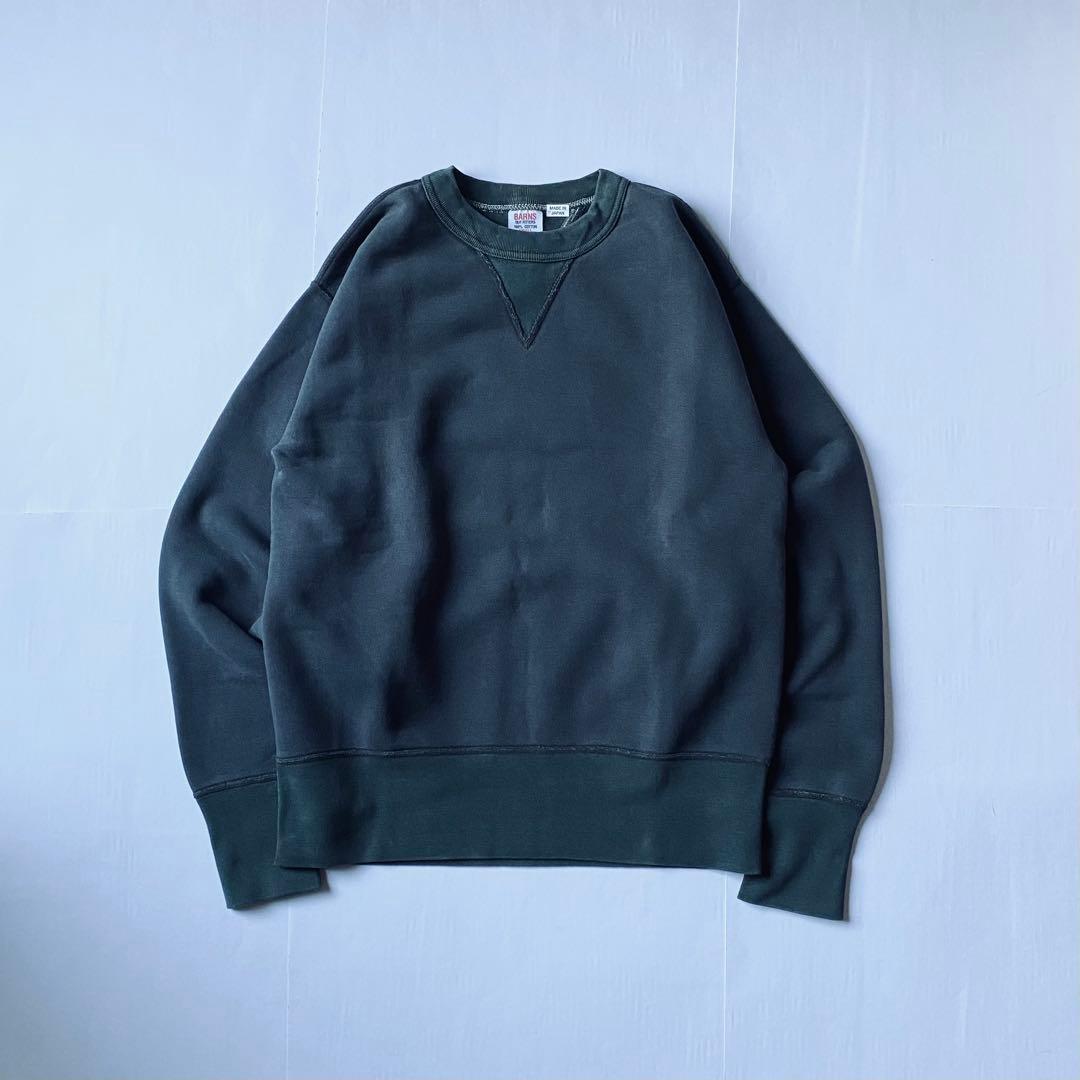 新品未使用タグ付き BARNS ユニオンメイド クルーネックスウエット 日本製