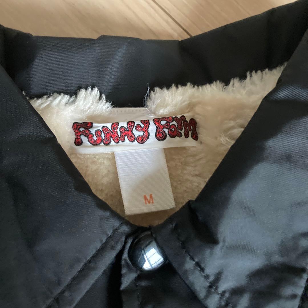 新品 FUNNY FARM ファニーファーム 四目ドクロ ボア コーチジャケット